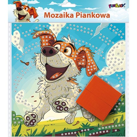 Mozaika piankowa Biegnący pies 25x25 cm FUN&JOY