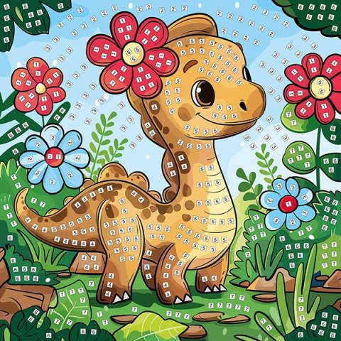 Mozaika piankowa Dino 25x25 cm FUN&JOY