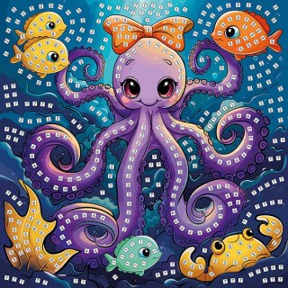 Mozaika piankowa Ośmiornica 25x25 cm FUN&JOY