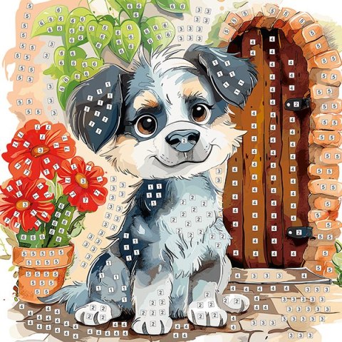 Mozaika piankowa Piesek 25x25 cm FUN&JOY