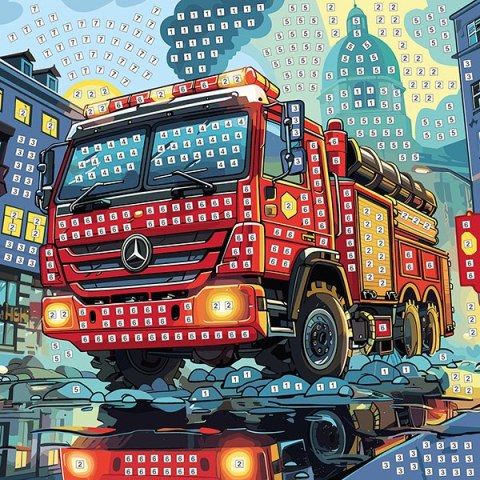 Mozaika piankowa Straż pożarna 25x25 cm FUN&JOY