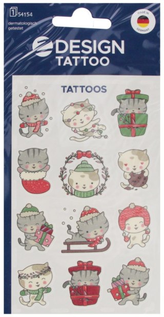 Tatuaże bożonarodzeniowe Z-Design dla dzieci - kotki 54154