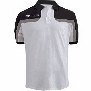 Koszulka Givova Polo Spring biało-czarna MA018 0310