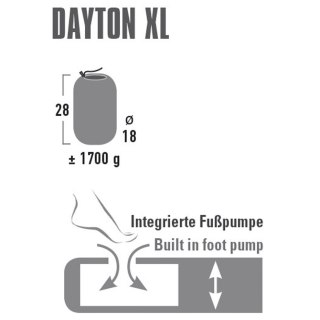 Materac High Peak Dayton XL 197x70x10cm c.szary 41007