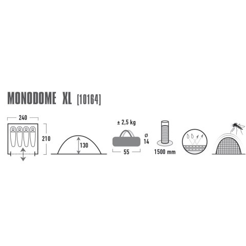 Namiot High Peak Monodome 4 niebiesko szary 10164 Namiot High Peak Monodome 4 niebiesko szary 10164
