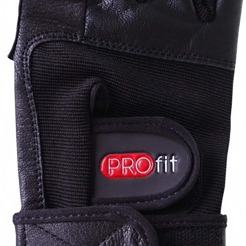 Rękawice kulturystyczne Profit Gym Pro czarne 1615 Rękawice kulturystyczne Profit Gym Pro czarne 1615