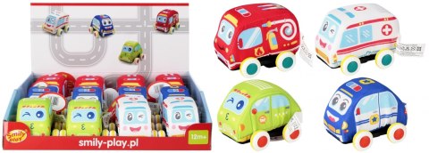 Auto ratunkowe materiałowe P/B 10cm mix4 display A 12 SMILY PLAY SP85174 AN