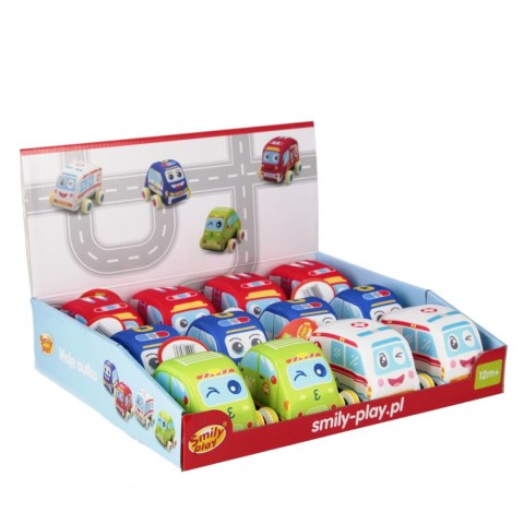 Auto ratunkowe materiałowe P/B 10cm mix4 display A 12 SMILY PLAY SP85174 AN