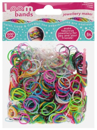 Gumki do robienia bransoletek 600szt akcesoria 800752