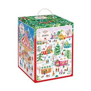 Puzzlove CzuCzu ZIMA 4 x 150 elementów puzzle rodzinne