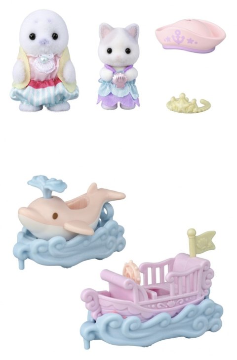 Sylvanian Families 5820 Morskie pojazdy i figurki maluszków w parku rozrywki