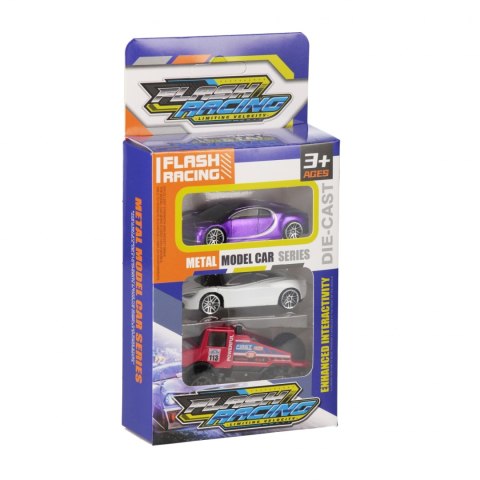 Auto metalowe wyścigowe zestaw 3szt MEGA CREATIVE 573912