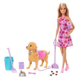 Barbie Malibu Spacer z pieskiem czyścioszkiem JJB46