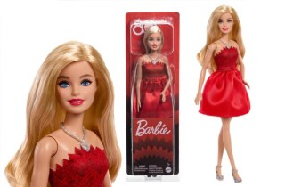 Barbie Mattel 80-lecie Rubinowa sukienka Lalka JGD25