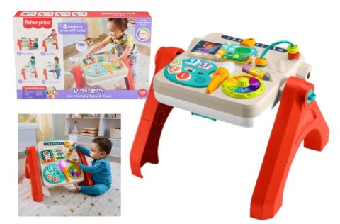 Fisher-Price Ucz się i śmiej Stoliczek edukacyjny Sztaluga 4 w 1 Zabawka interaktywna POL/ENG/CZ/SL/HU JGW88