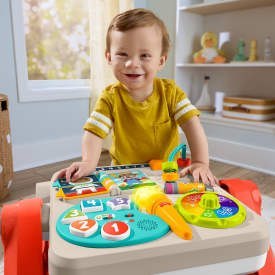 Fisher-Price Ucz się i śmiej Stoliczek edukacyjny Sztaluga 4 w 1 Zabawka interaktywna POL/ENG/CZ/SL/HU JGW88