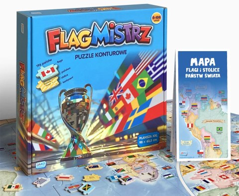 GRA FLAGMISTRZ PUZZLE KONTUROWE PUD
