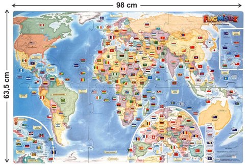 GRA FLAGMISTRZ PUZZLE KONTUROWE PUD
