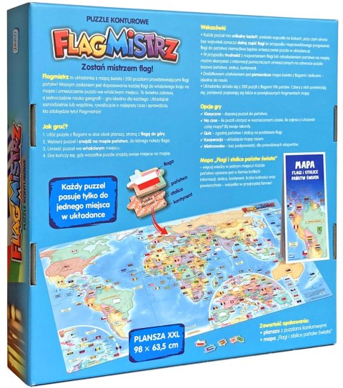 GRA FLAGMISTRZ PUZZLE KONTUROWE PUD