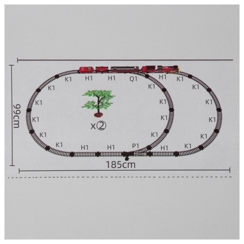 Kolejka zdalnie sterowana Christmas funkcja spray MEGA CREATIVE 567100