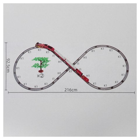 Kolejka zdalnie sterowana Christmas funkcja spray MEGA CREATIVE 569210