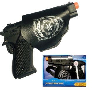 Pistolet policyjny z polskim modułem głosowym plus akcesoria SWEDE G7568