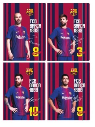 Teczka z gumką papierowa A4 FC Barca ASTRA 108018001