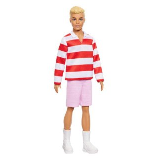 Barbie Ken Fashionistas Lalka Bluzka czerwono-białe paski HYV01 WB6