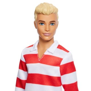 Barbie Ken Fashionistas Lalka Bluzka czerwono-białe paski HYV01 WB6