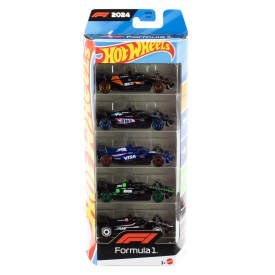 Hot Wheels Formuła 1 Race Team F1 Samochody do zabawy w skali 1:64 5-pak JGF58