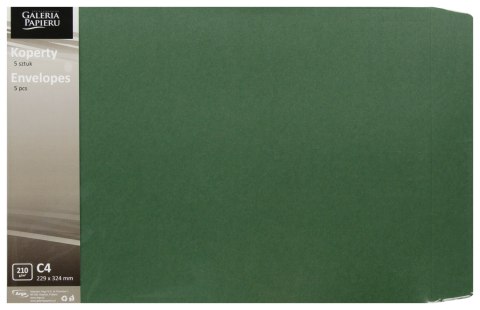 Koperta C4 HK zielona perłowa op5szt GALERIA PAPIERU 280003 ARG