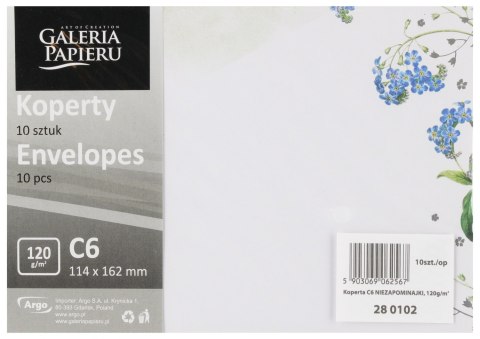 Koperta C6 NK Niezapominajki op10szt GALERIA PAPIERU 280102 GAL