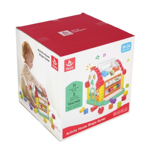 Kostka edukacyjna sorter domek 23x23x23 hola ANEK SN779