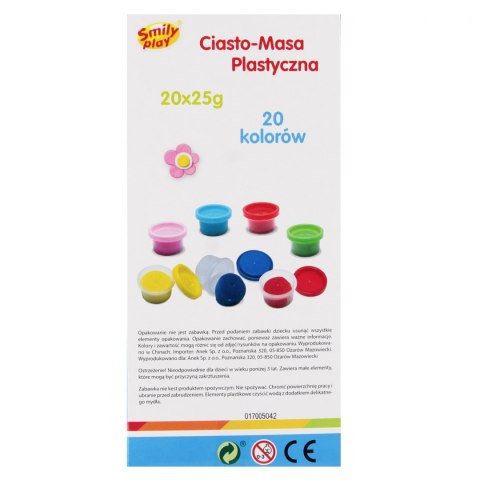 Masa plastyczna 20kol 25g SMILY PLAY SP85214AN
