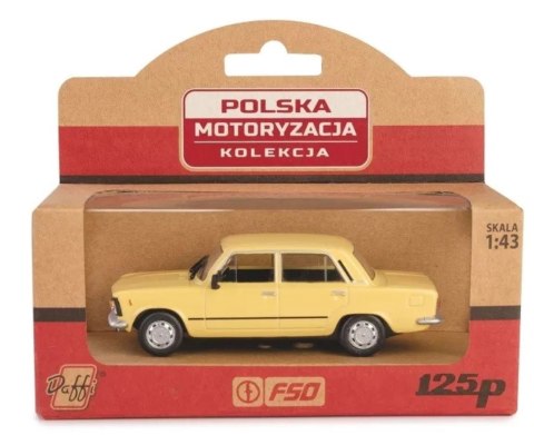 POLSKA KOLEKCJA MOTORYZACJI Polski Fiat 125p MR ŻÓŁTY 1:43