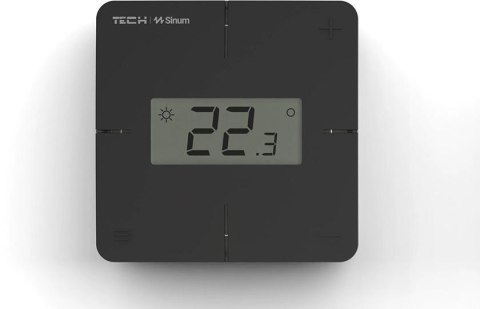 Przewodowy regulator pokojowy sinum czarny R-S1 Tech Sterowniki