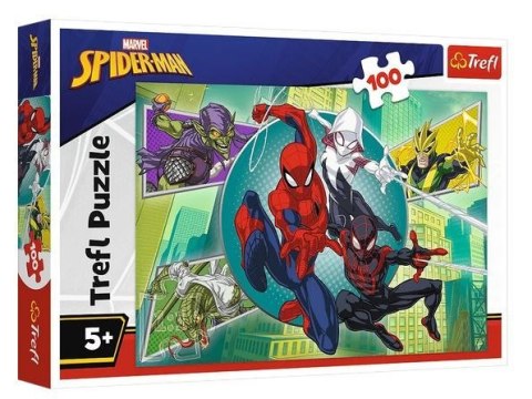 Puzzle 100el Pajęcza maska Spiderman TREFL 16519 TR