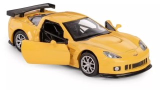 RMZ Chevrolet Corvette C6-R With Hologram żółty .Posiada napęd pull-back