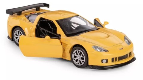 RMZ Chevrolet Corvette C6-R With Hologram żółty .Posiada napęd pull-back