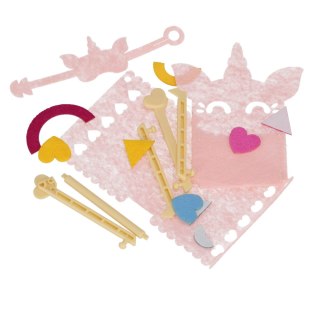 Zestaw kreatywny do zdobienia Jednorożec flokowany 3szt MEGA CREATIVE 572601