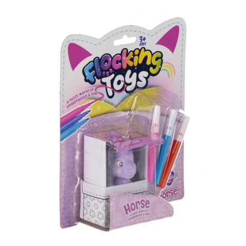 Zestaw kreatywny do zdobienia Jednorożec flokowany mix MEGA CREATIVE 572600