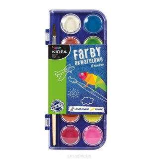 Farby akwarelowe 12kolorów DERFORM FA12KKA