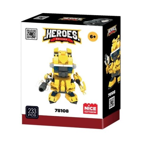 -KLOCKI HEROS YELLOW CAR SOLDIER 219EL NICE P