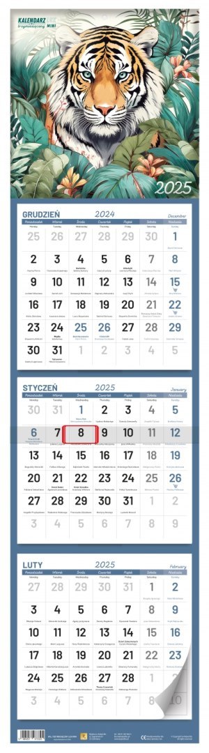 Kalendarz trójdzielny 20x78cm Lux mini mix KALPOL.BIS 473325 KAL