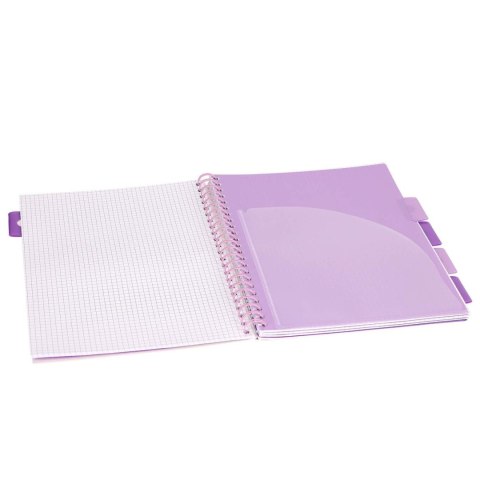 Kołozeszyt A4/100k kratka oprawa PP 80g czarny STRIGO PADS021