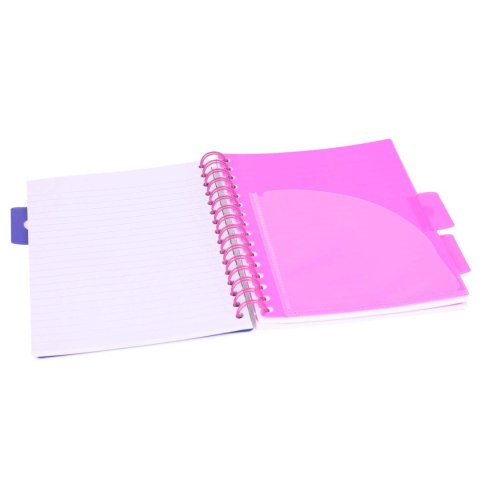 Kołozeszyt A5/100k linia oprawa PP 80g zielony neon STRIGO PADS088