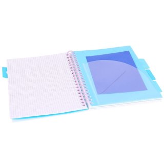 Kołozeszyt B5/100k kratka oprawa PP 80g Ośmiornica granat STRIGO PADS051