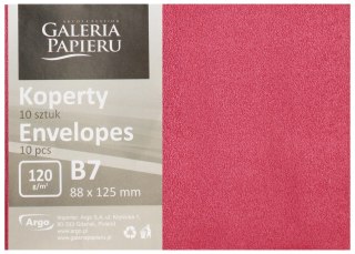 Koperta B7 HK czerwona Pearl op10szt GALERIA PAPIERU 280517