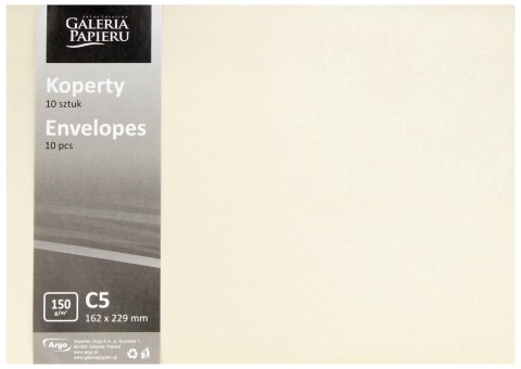 Koperta C5 NK krem Pearl op10szt GALERIA PAPIERU 280641 GAL