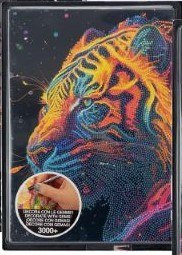 -MOZAIKA CEKIN SPRZYL TYGRYS 21X30 B/C